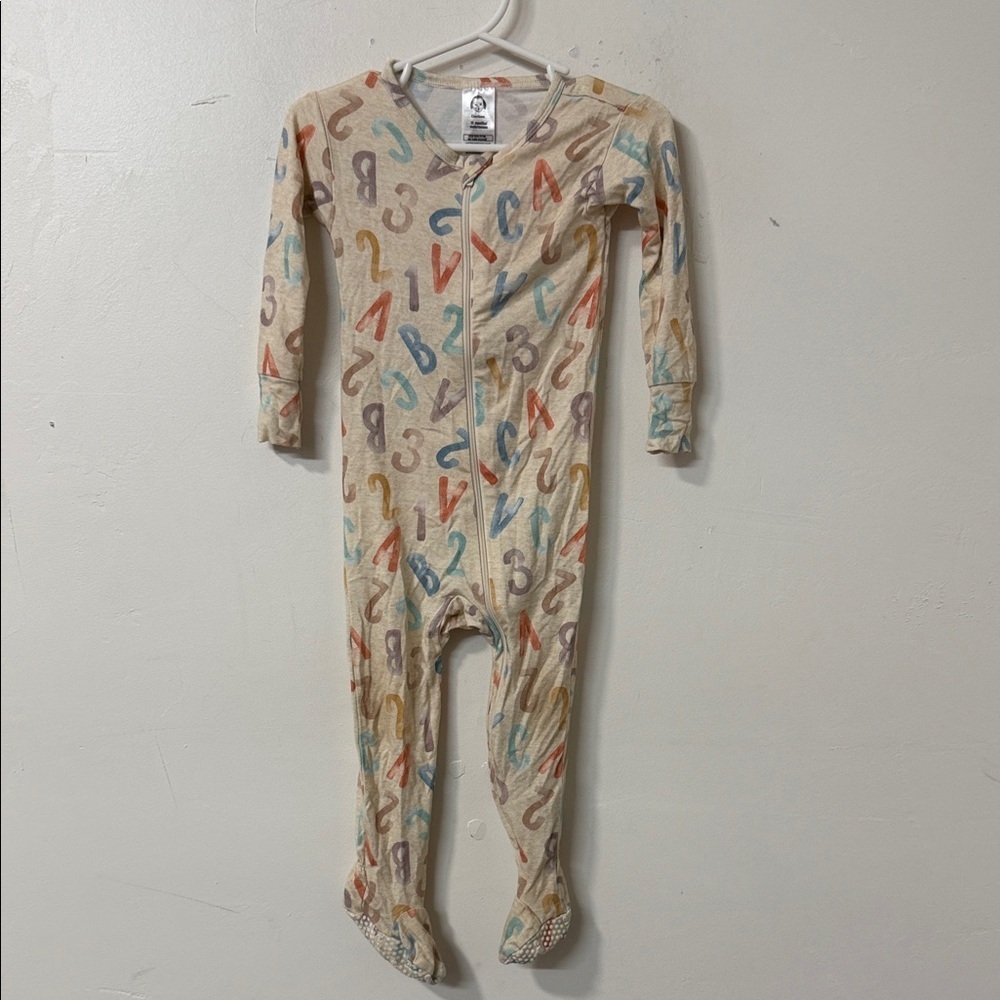Gerber Cream Alphabet Print Kids Footie